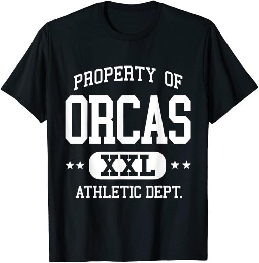 Orcas Retro Athletic Property Dept Funny T-Shirt