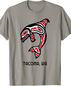 Tacoma Washington Native American Indian Orca Killer Whales T-Shirt